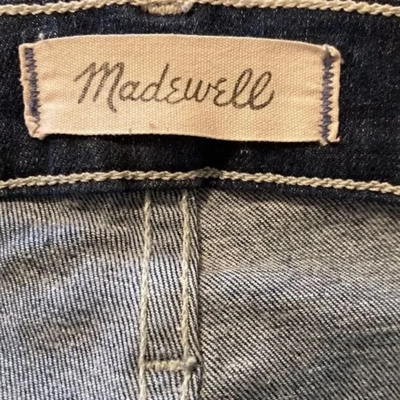 Madewell Slim Straight High Rise Jeans Raw Hem Size 26 - Picture 2 of 10